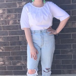 Mikarose white XL shirt.